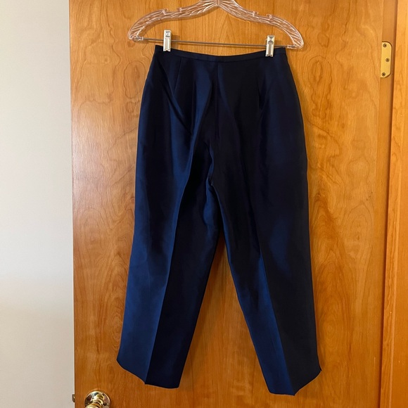Lauren Ralph Lauren Navy Blue Silk Pants Lined Women’s 4P Petite 4 - Picture 9 of 10